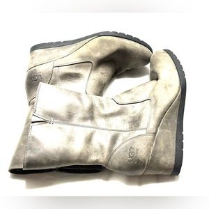 UGG Australia Leather Wedge‎ Boots #1012528 Size 10